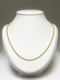 14 K Gouden Jasseron Schakel Collier - 55 cm / 5,8 g