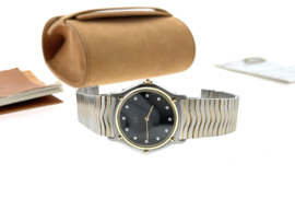 Ebel Sport Classique Wave Heren Polshorloge 181903 Diamond Black Dial - Full Set