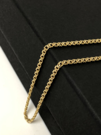14 K Antiek Gouden Bismarck Schakel Collier - 42,5 cm