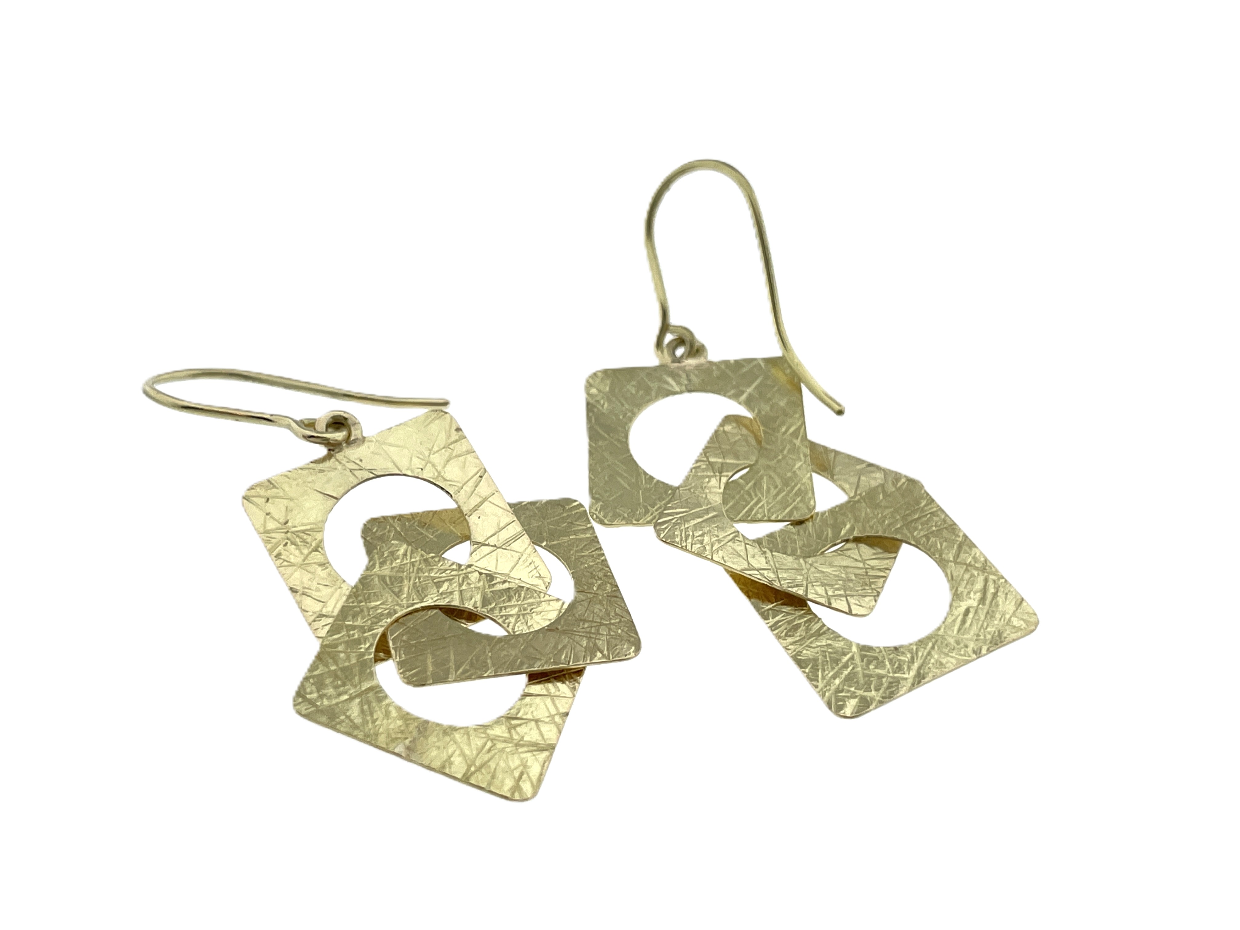 18 Karaat Geelgouden Fantasie Oorhangers Handgemaakt - 5 cm / Italië