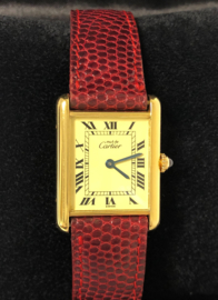 Must de Cartier Tank Quartz Dames Polshorloge - Garantie