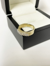 14 K Gouden Bandring 0.36 ct Briljant Geslepen Diamant