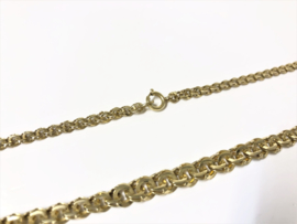 Vintage 14 K Gouden Schakel Collier Uitlopend - 45 cm / 13,63 g