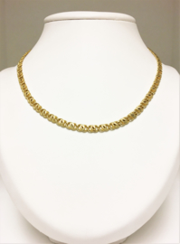 18 K Gouden Valkoog Schakel Ketting - 46 cm
