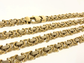 18 K Bicolor Gouden Koningsketting - 75 cm / 112,7 g