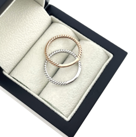 Set Blush Wit- en Rosé Gouden Ringen 1118YGO/50 - Mt 18.5