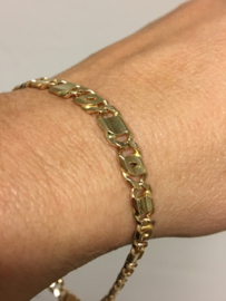 14 K Gouden Gucci Schakel Armband - 22,5 cm / 14,65 g