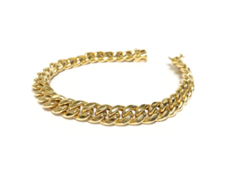 18 K Gouden Gourmet Schakel Armband - 17,5 cm / 11 g / 8 mm