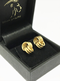 14 K Gouden Fantasie Oorstekers - 'Ringen'