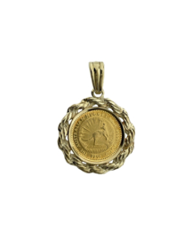 Gouden Ketting Munthanger 1/20 OZ Australian Nugget 1991 (9999)