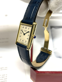 Must de Cartier Tank Large Model Quartz White Arabic Dial Deployante - Incl Cartier Garantie