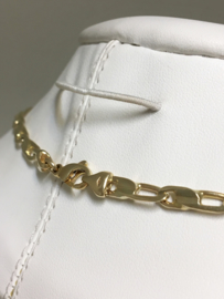14 K Gouden Fantasie Schakel Ketting - 45 cm / 23,25 g