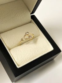 14 K Gouden Fantasie Ring Briljantgeslepen Zirkonia