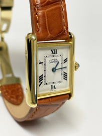 Must de Cartier Tank Quartz Polshorloge Ivory Roman Dial 2415