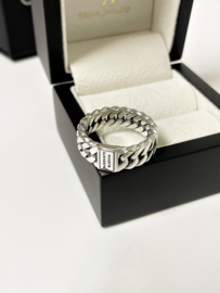 Zilveren Buddha to Buddha Chain Ring Unisex Mt 20 - 9 mm