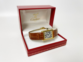 Must de Cartier Tank Midsize Quartz Oparan Dial Deployante - Full Set Incl. Cartier Garantie