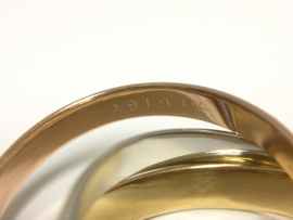 Les Must De Cartier 18 K Tricolor Gouden Trinity Ring - A9194V