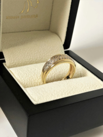 14 K Gouden Bandring 0.25 crt Briljantgeslepen Diamant H / SI2-P1
