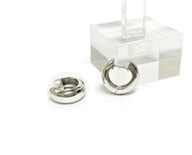 14 Karaat Witgouden Creolen Bol - 6 mm