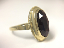 14 K Antiek Gouden Granaat Ring