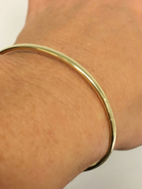 14 K Gouden Slaven Armband - Ovaal (smal)