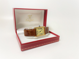 Must de Cartier Tank Large Quartz 590005 Roman Dial in Originele Cassette