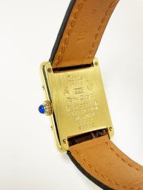 Vermeil Must de Cartier Tank Quartz Dames Polshorloge Roman Dial