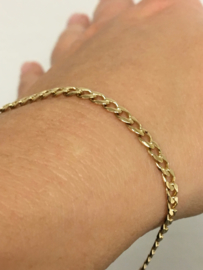 14 K Gouden Gourmet Schakel Armband - 20,5 cm / 5,1 g