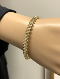 14 K Gouden Fantasie Slaven / Tennis Armband Briljant Geslepen Zirkonia