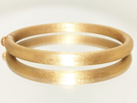 18 K Rosé Gouden Slaven Armband ( gematteerd )