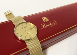 Bouchard Gouden Vintage Heren Horloge Dresswatch Milanese Band - 1997