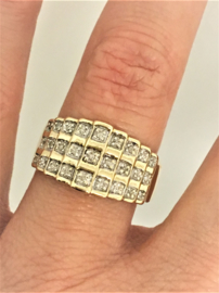 8 Karaat Band Ring 0.27 crt Briljantgeslepen Diamant