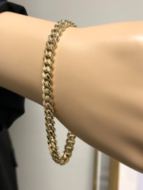 14 K Massief Gouden Gourmet Schakel Armband - 20 cm / 27,6 g / 6,5 mm