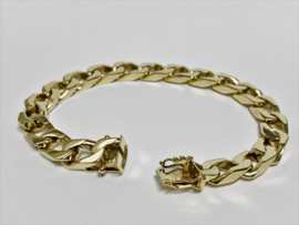14 K Massief Gouden Gourmet Schakel Armband - 20 cm / 49,9 g