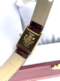 Must de Cartier Tank Quartz 366001 Dames Polshorloge Gold Roman Dial