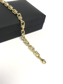 14 K Gouden Schakel Armband Harpschakel - 19,5 cm