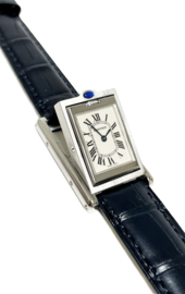Cartier Tank Basculante 2386 Stainless Steel White Roman Dial - Incl. Garantie