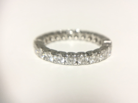 18 K Witgouden Alliance Ring 1,84 crt Briljantgeslepen Diamant Top Wesselton