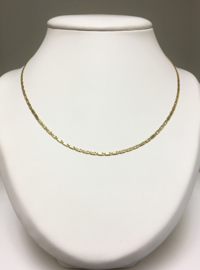 14 K Gouden Valkoog Schakel Ketting - 45,5 cm / 5,6 g