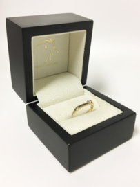 14 K Bicolor Gouden Fantasie Ring 0.03 crt Briljantgeslepen Diamant