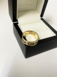 Handgemaakte 18 K Gouden Antieke Engelse Memory Ring 1941 - London