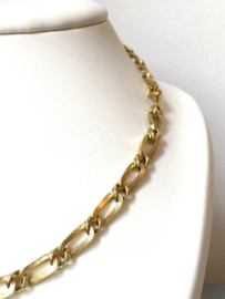 14 K Gouden Schakel Collier - Verstelbaar 41-47,5 cm