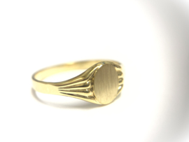 14 K Gouden Graveer Ring - Mt 16 mm