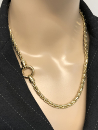 14 K Gouden Vossenstaart Slot Collier - 50 cm / 43,4 gram / 5,5 mm