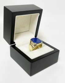 Grove 14 K Gouden Heren Stomphoek Ring Lapis Lazuli - 8,9 g / Mt 19.5