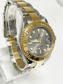 Rolex Yacht Master 35 mm Grey Dial Gold Steel Bicolor 168323