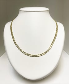 FJORY Verguld Zilveren Schakelketting Gucci-schakel 50 cm / 19 g / 5.5 mm