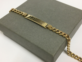 14 K Gouden Gourmet Plaat Armband - 21,5 cm / 10,1 g