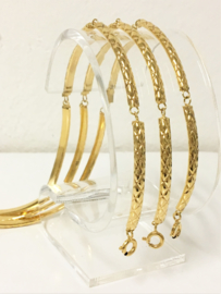 Set - 3 x 18 K Gouden Schakel Armbanden (bewerkt) - 29,29 g
