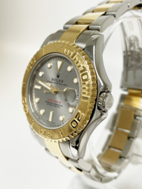 Rolex Yacht Master 35 mm Grey Dial Gold Steel Bicolor 168323